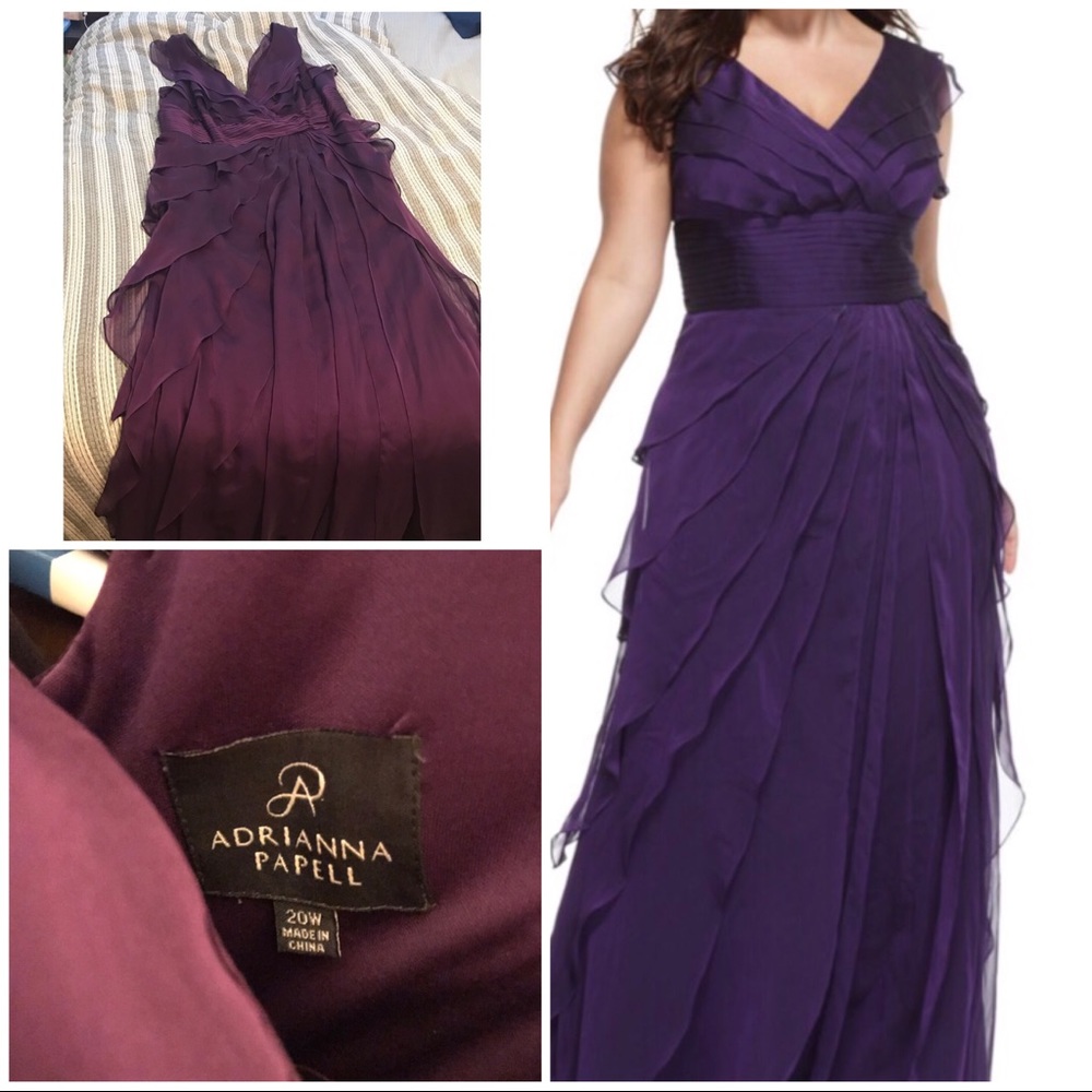 Adriana Papell Purple dress sleeveless
